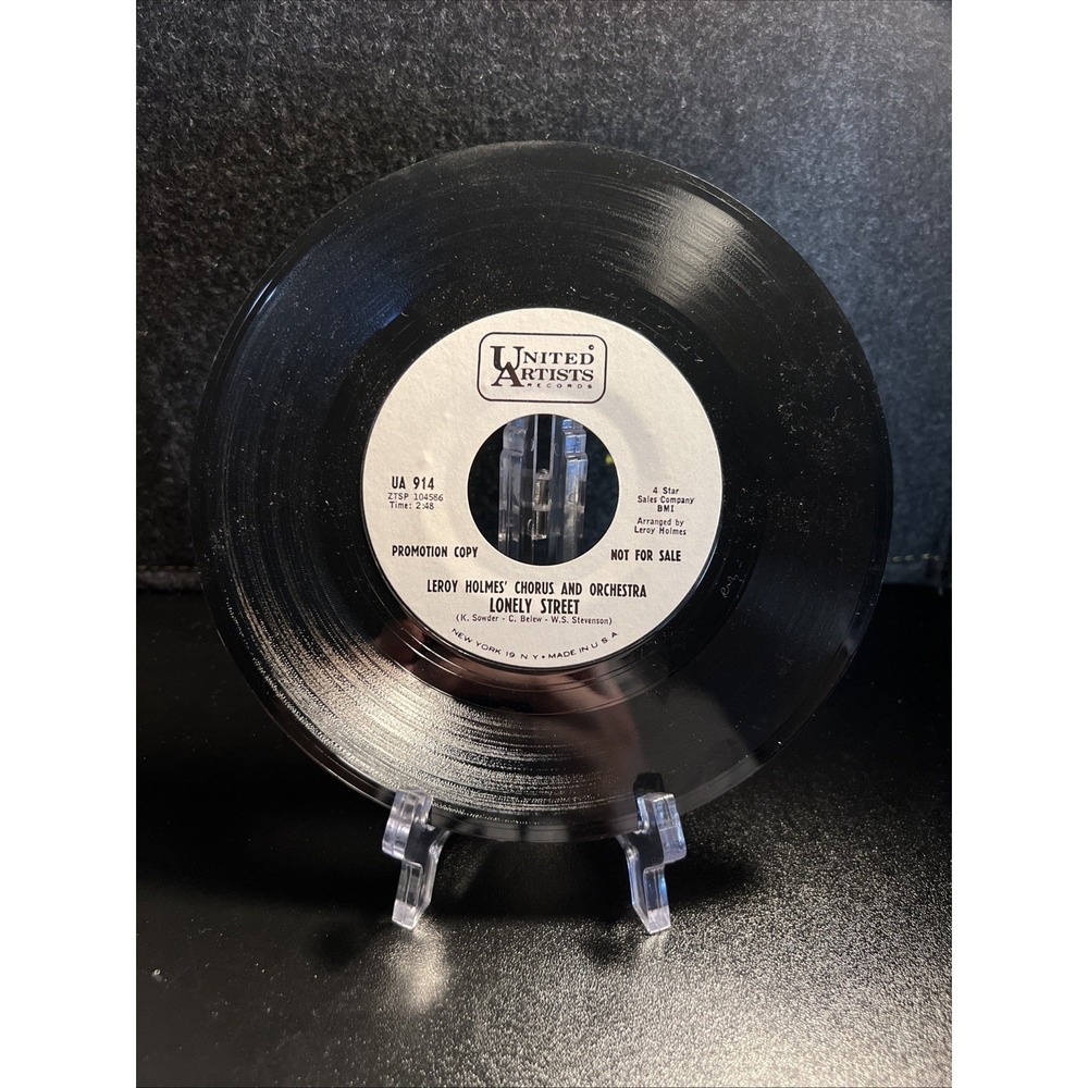 LEROY HOLMES Lonely Street /‎ Here Am I United Artists UA 914 7" 45 RPM Record